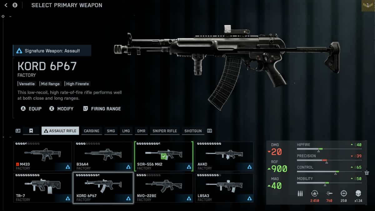 KORD-6P67 Assault Rifle